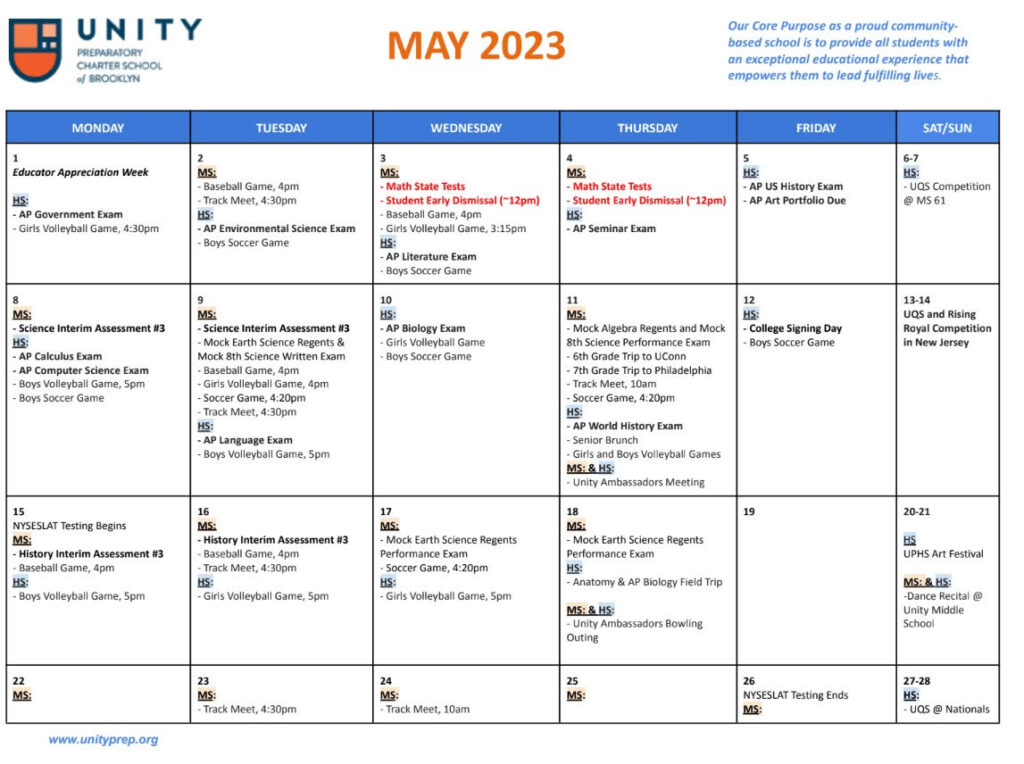 The Unity Scoop - April 28 - Unity Preparatory Charter School of Brooklyn The Unity Scoop - April 28 - Unity Preparatory Charter School of Brooklyn