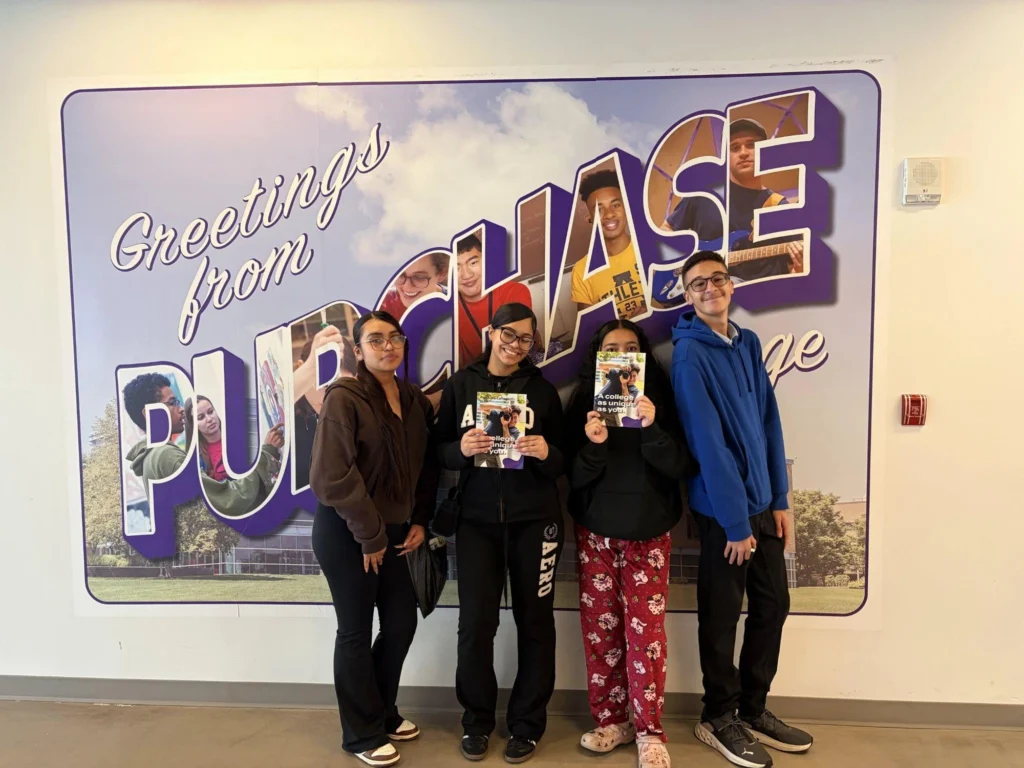 Unity students visiting SUNY Purchase